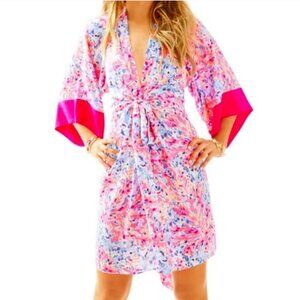 HOLY GRAIL! New Lilly Pulitzer Kimora Silk Dress - M - Multi Coco Coral Crab